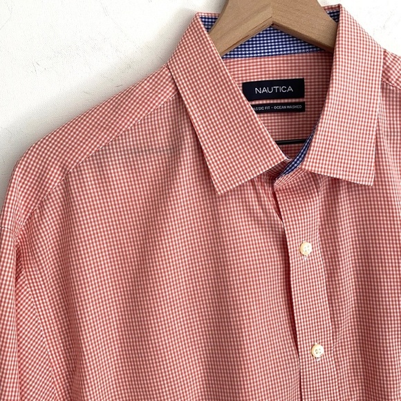 Nautica classic fit ocean washed check men’s shirt - Picture 10 of 11